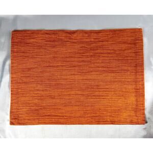 Crate & Barrel Pumpkin Grasscloth Place Mats 19”x14” Set Of 2 Orange Harvest